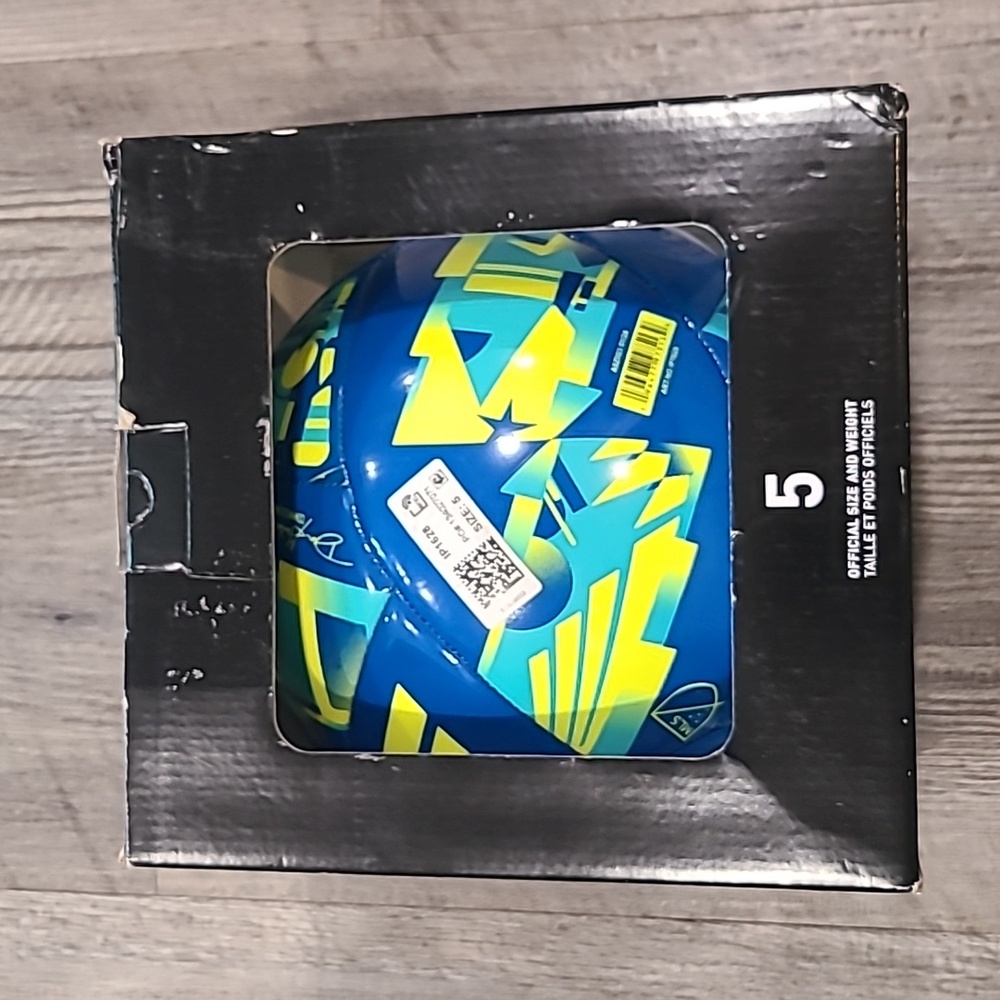 MLS Club Blue and Yellow Soccer Ball Size 5 - Picture 2 of 3